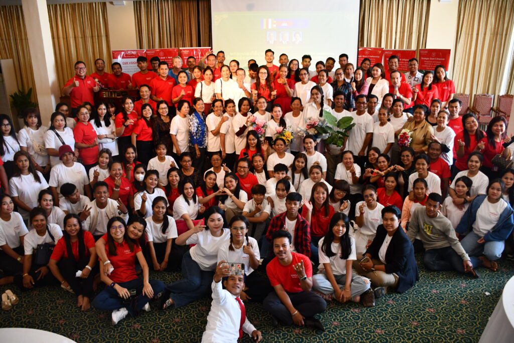 Staff, survivors and partners at Hagar Cambodia Alumni celebration